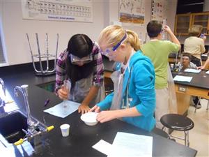 Methacton students in science lab 
